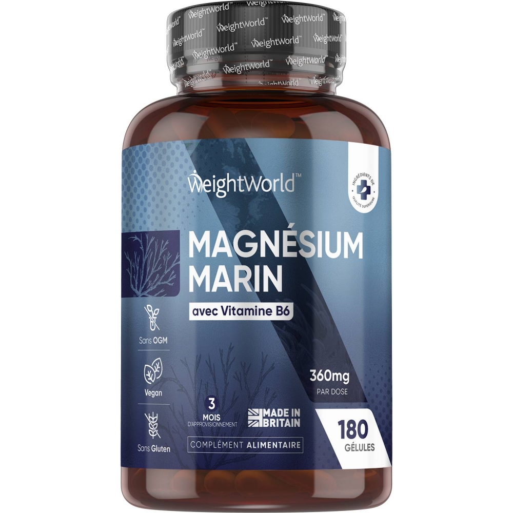 Magnésium Marin + B6 360mg Gestion du stress et de la fatigue