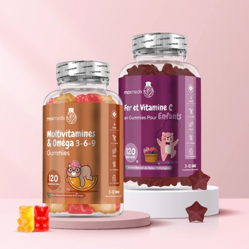 Pack Gummies Multivitaminés et Fer + Vitamine C pour Enfants