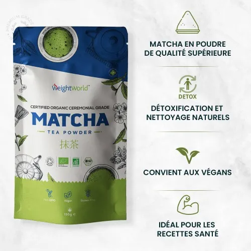 Poudre de Matcha - Tunisie Bio Meilleurs produits BIO et naturels
