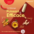 Complément enrichi avec du curcuma et du gingembre pour un effet maximal